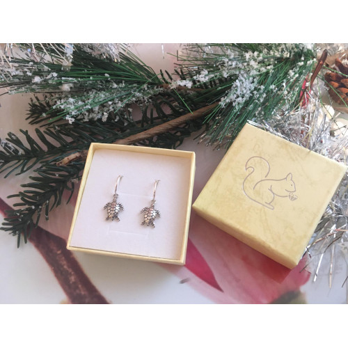 3D teknősbéka ezüst karika kislány fülbevaló 3D teknősbéka ezüst karika kislány fülbevaló