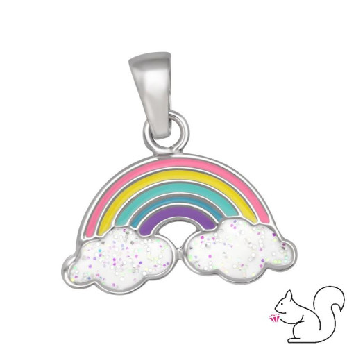 Szivárvány ezüst kislány medál