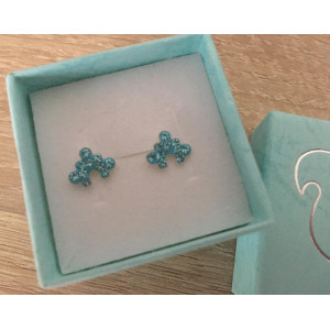 Puzzle ezüst gyerek fülbevaló