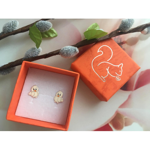 Húsvéti csibe ezüst kislány fülbevaló Húsvéti csibe ezüst kislány fülbevaló