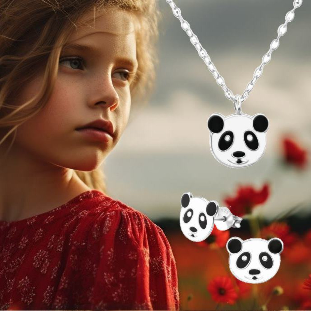 Panda fej gyerek ékszer szett Panda fej gyerek ékszer szett