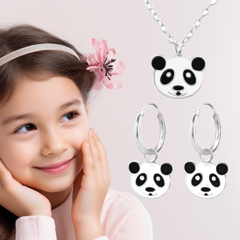 Panda fejes gyerek ékszer szett