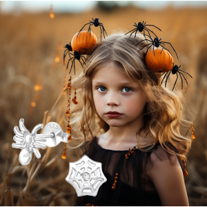 Pók és hálója ezüst kristály kislány fülbevaló