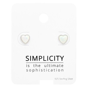 Simplicity szíves EZÜST minimál elegáns fülbevaló, 1 pár Simplicity szíves EZÜST minimál elegáns fülbevaló, 1 pár