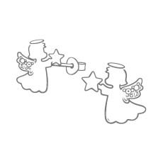 Angyal fülbevaló – angyalkás 925 ezüst gyerek fülbevalók