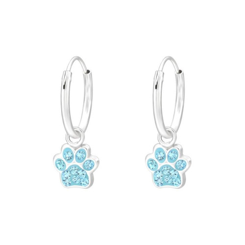 Kutya mancs karika kislány fülbevaló, többféle színben Kutya mancs karika kislány fülbevaló, többféle színben