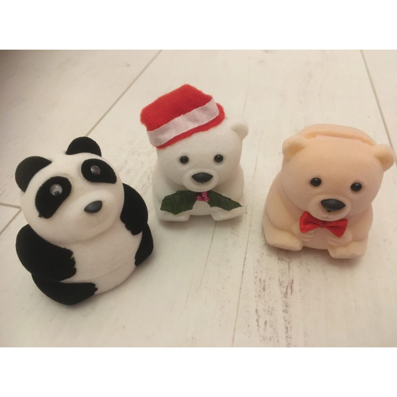Pandamaci bársony ékszertartó doboz, nagy