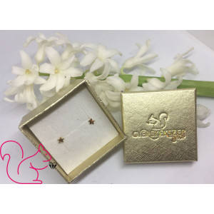 Aranyozott csillag ezüst stift gyerek fülbevaló