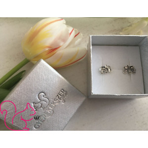 Elefánt ezüst stift kislány fülbevaló