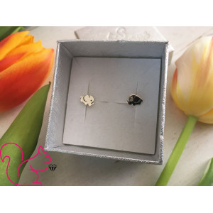 Elefánt ezüst lány fülbevaló, oxidált