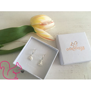 Patentos karika lófej ezüst kislány fülbevaló