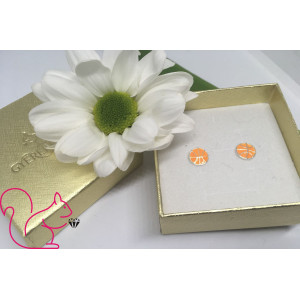 Kosárlabda ezüst stift gyerek fülbevaló