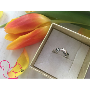 Ezüst delfines 925 ezüst kislány gyűrű, állítható