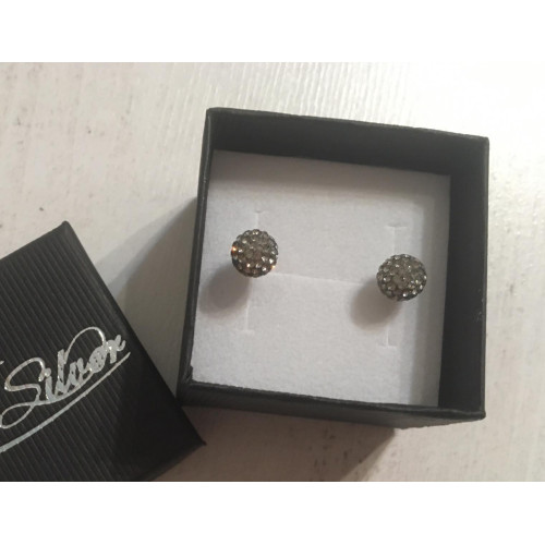 Sok köves szürke kristály stift gyerek fülbevaló