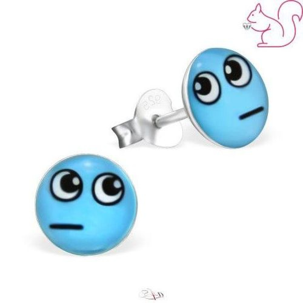 Akciós ezüst lány fülbevaló, kíváncsi arc