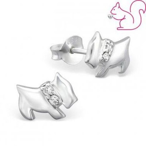 Köves kutyás fülbevaló, 1 pár Köves kutyás fülbevaló, 1 pár