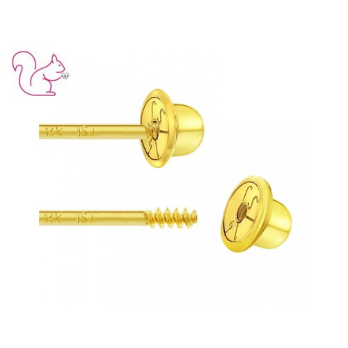 Kereszt csavaros babakislány fülbevaló keresztelőre, 14k arany Kereszt csavaros babakislány fülbevaló keresztelőre, 14k arany