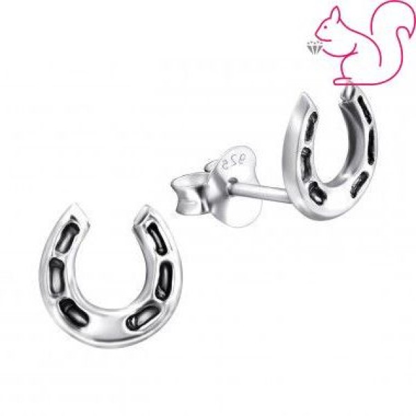 Patkó, ezüst fülbevaló, 1 pár