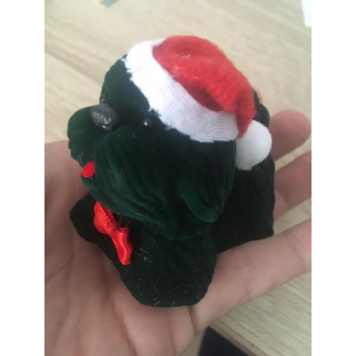 Télapó Kutya bársony ékszertartó doboz, sötétzöld