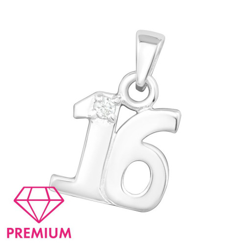 16-os szám gyerek prémium ezüst medál