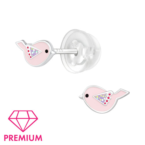 Madárka gyerek prémium stift fülbevaló 925 ezüst