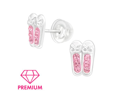 Balerina cipő gyerek prémium stift fülbevaló 925 ezüst Balerina cipő gyerek prémium stift fülbevaló 925 ezüst