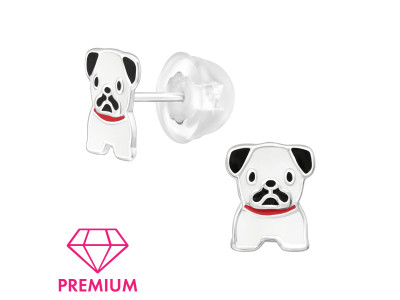 Kutya Bulldog gyerek prémium stift fülbevaló 925 ezüst Kutya Bulldog gyerek prémium stift fülbevaló 925 ezüst