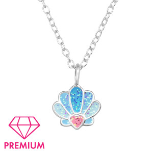 Kagyló Prémium Ezüst Gyerek Nyaklánc - 39 cm