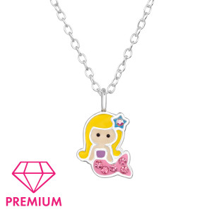 Hableány prémium ezüst gyerek kislány nyaklánc