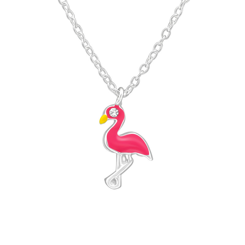 Flamingó ezüst kislány nyaklánc