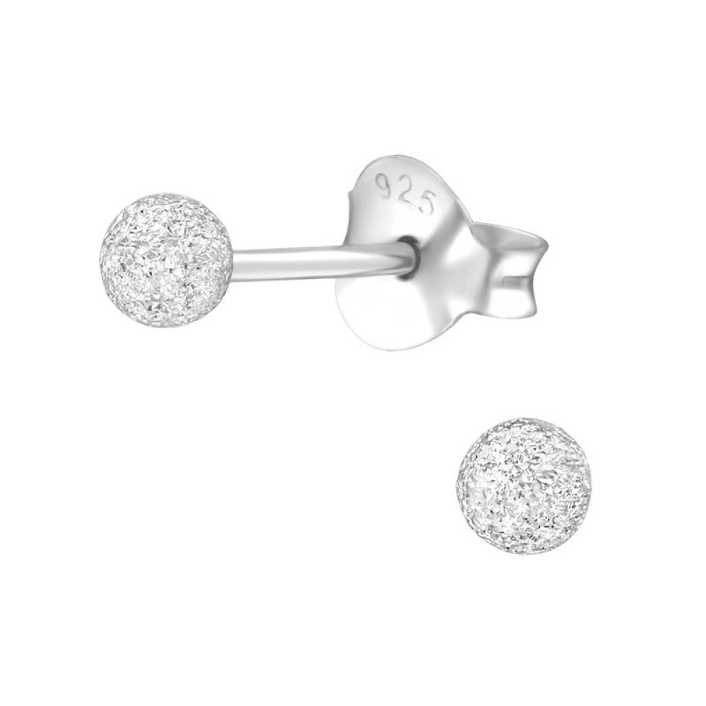 Alap gömb stift ezüst gyerek fülbevaló - 3mm Alap gömb stift ezüst gyerek fülbevaló - 3mm