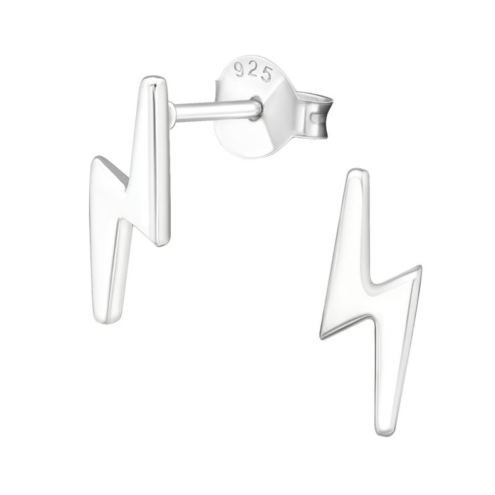 Villám gyerek stift ezüst fülbevaló 4x11 mm