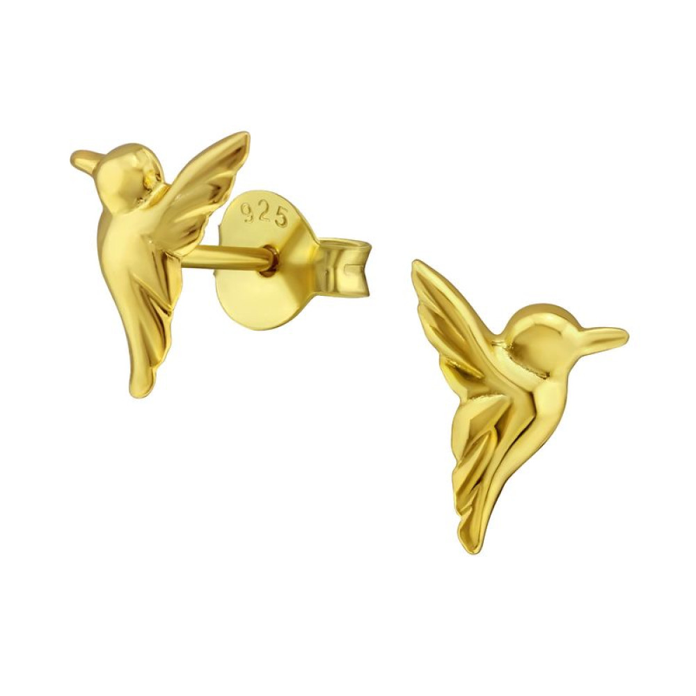 Kolibri 24k aranyozott gyerek stift ezüst fülbevaló