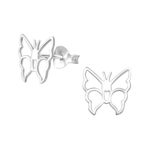 Pillangós gyerek stift ezüst fülbevaló