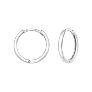 Egyszerű gyerek huggies karika fülbevaló, 925 ezüst, 14 mm