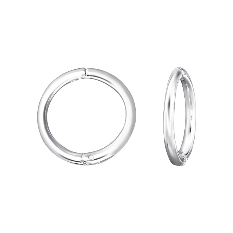 Egyszerű gyerek huggies karika fülbevaló, 925 ezüst, 10 mm