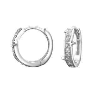 Cirkónia köves huggies karika gyerekfülbevaló