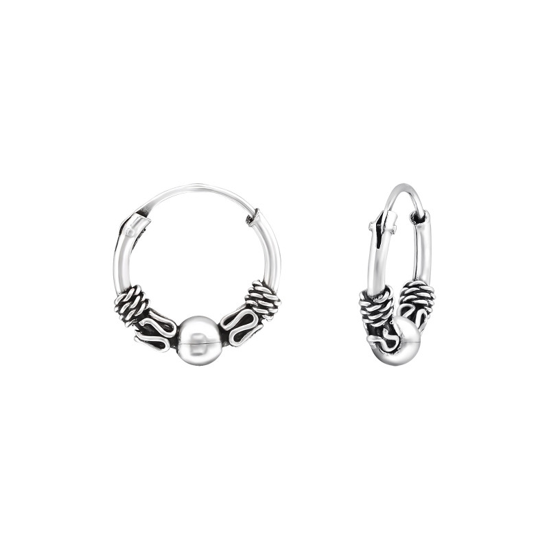 12 mm bali karika lány fülbevaló 925 ezüst
