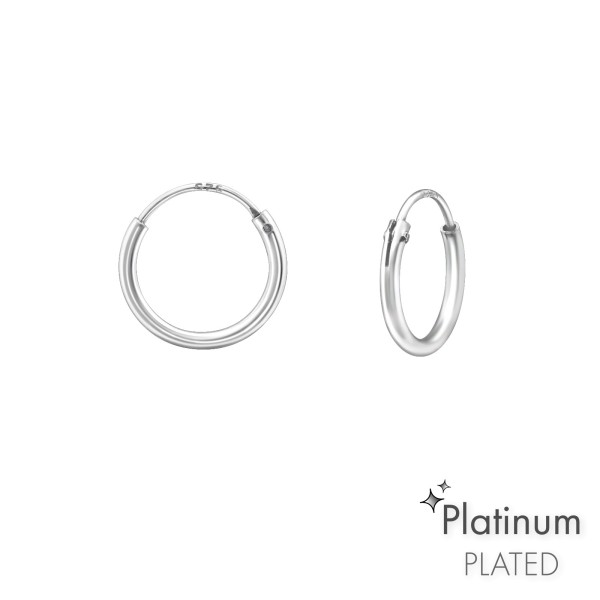 Alap ezüst karika fülbevaló 1.2 mm x 8 mm