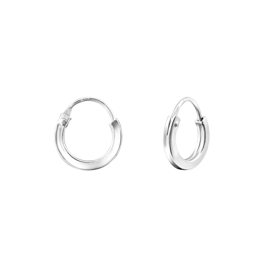 Alap ezüst karika lány fülbevaló 1.7 mm x 10 mm
