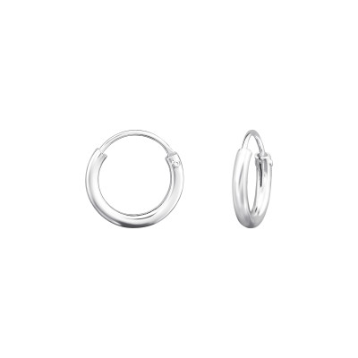 Alap ezüst karika lány fülbevaló 1.5 mm x 10 mm