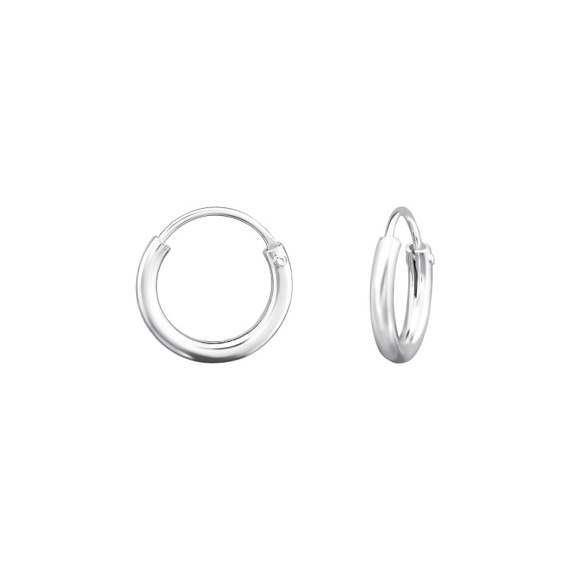 Alap ezüst karika lány fülbevaló 1.5 mm x 10 mm