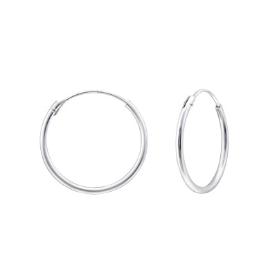Alap ezüst karika lány fülbevaló, 18 mm