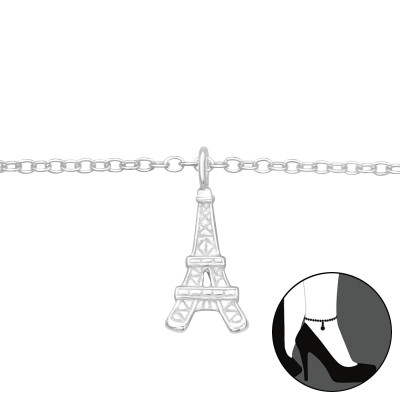 Eiffel torony ezüst bokalánc