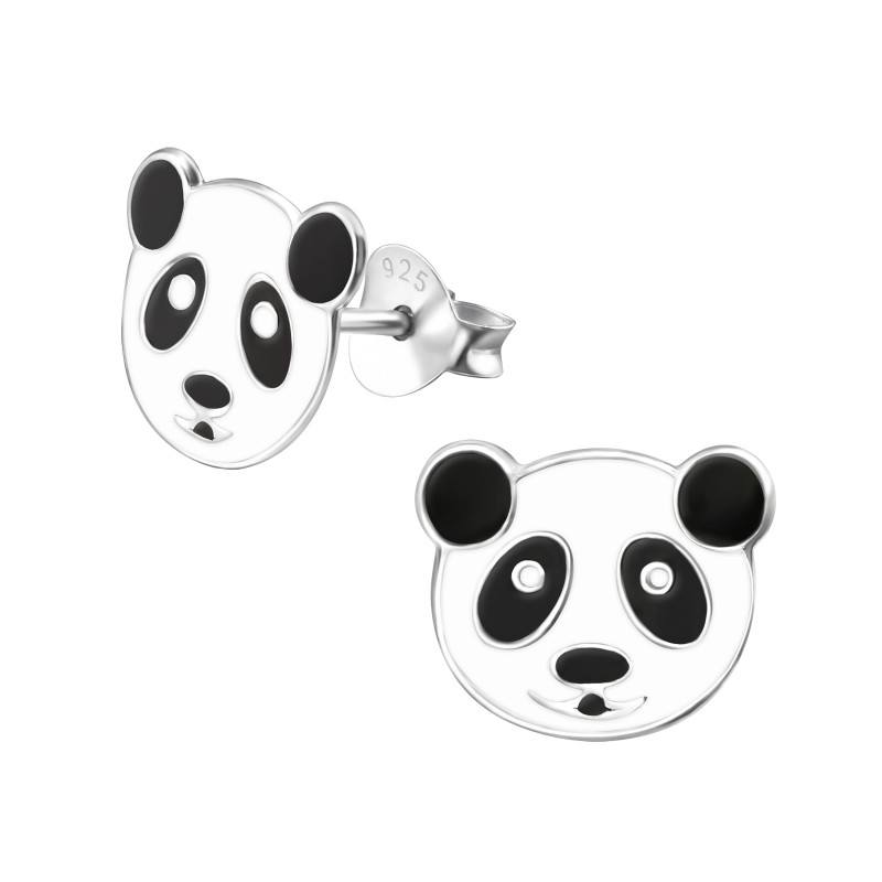Pandamacis gyermek fülbevaló, ezüst
