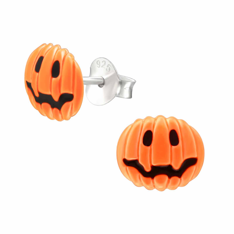 Halloweeni tök gyerek fülbevaló 925 ezüst