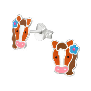 Lovas színes stift gyerekfülbevaló