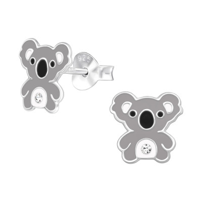 Koala kisfiú kristállyal lány fülbevaló Koala kisfiú kristállyal lány fülbevaló