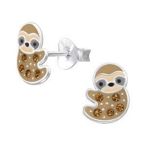 Lajhár 925 ezüst gyerekfülbevaló