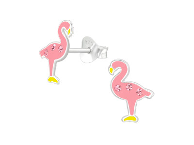 Flamingó színes kislány fülbevaló